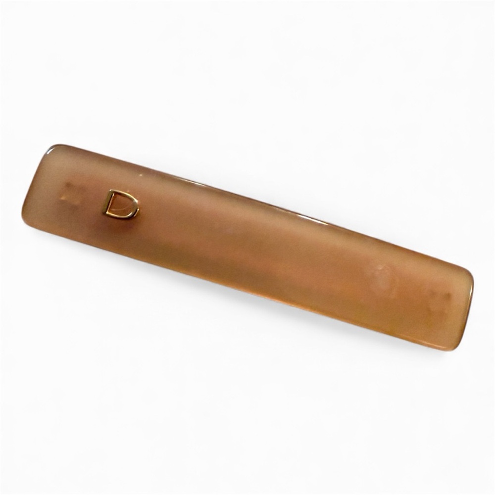 1980’s Vintage Devisage Paris Hair Clip Barrette in Carmel Brown, 3”, Deadstock - Picture 2 of 5